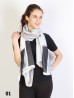 Colour-Block Silk Scarf W/ Horse Print